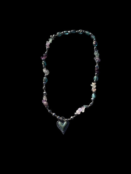 Made with Flourite and Acryilic beads 