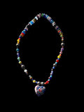 Acrylic Beaded necklace with alloy and resin beads 